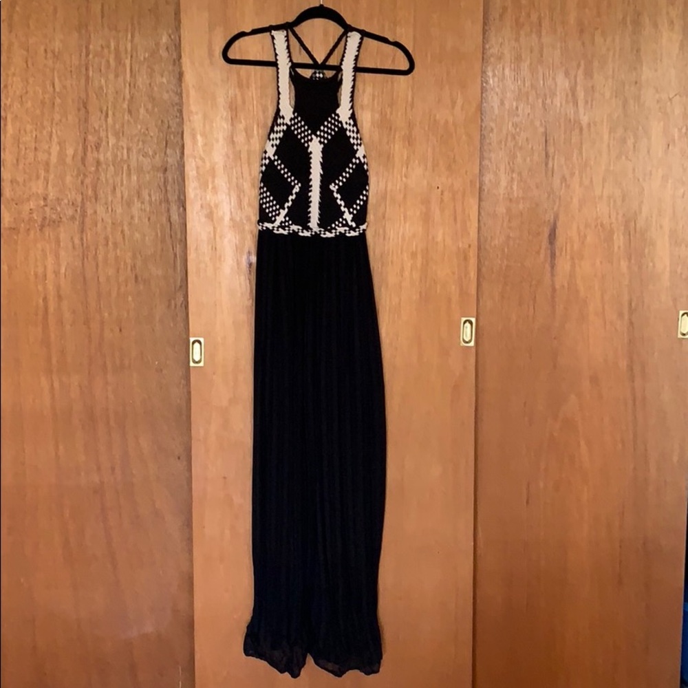 Crochet top dress with long maxi skirt bottom